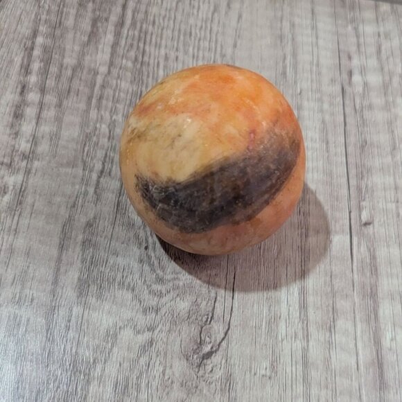 Vintage Alabaster Persimmon Italy Carved Stone Italian 3” - Picture 6 of 9